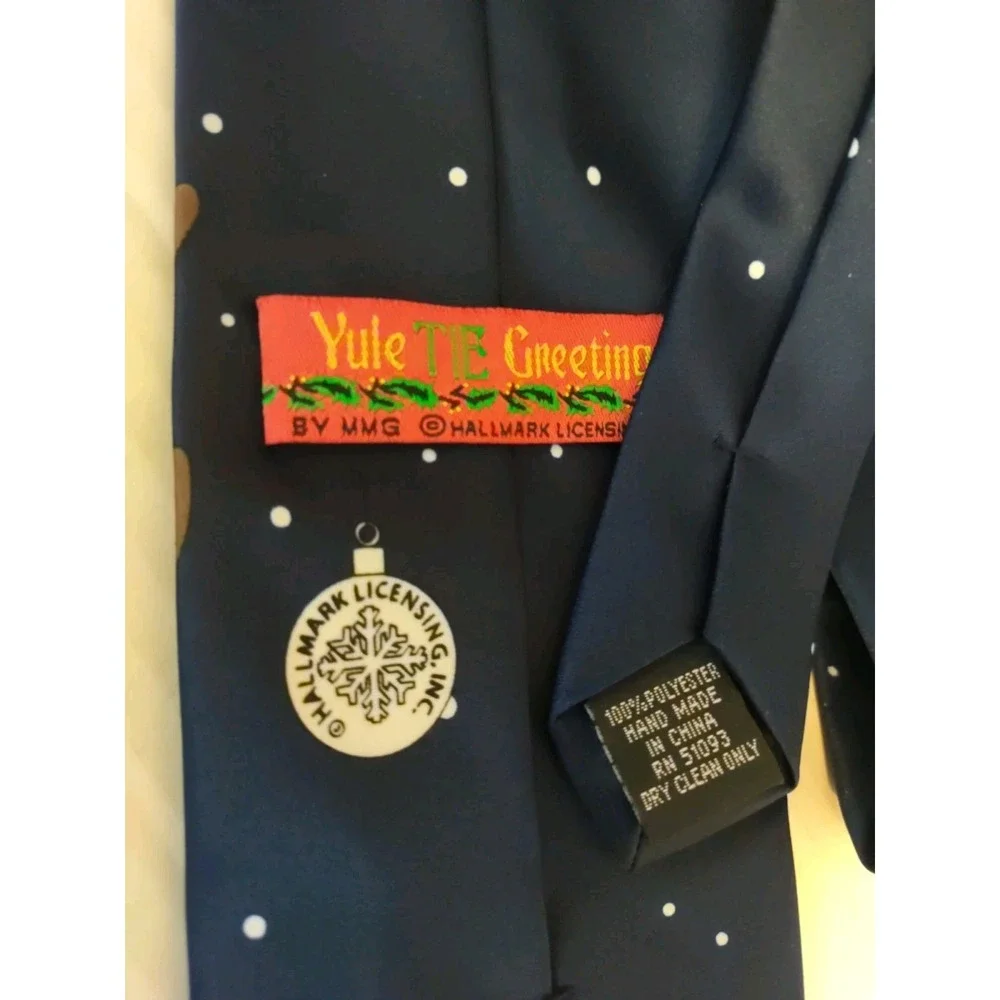 Yule Tie Greetings‎ Hallmark Men Novelty Christmas Holiday Reindeer 59